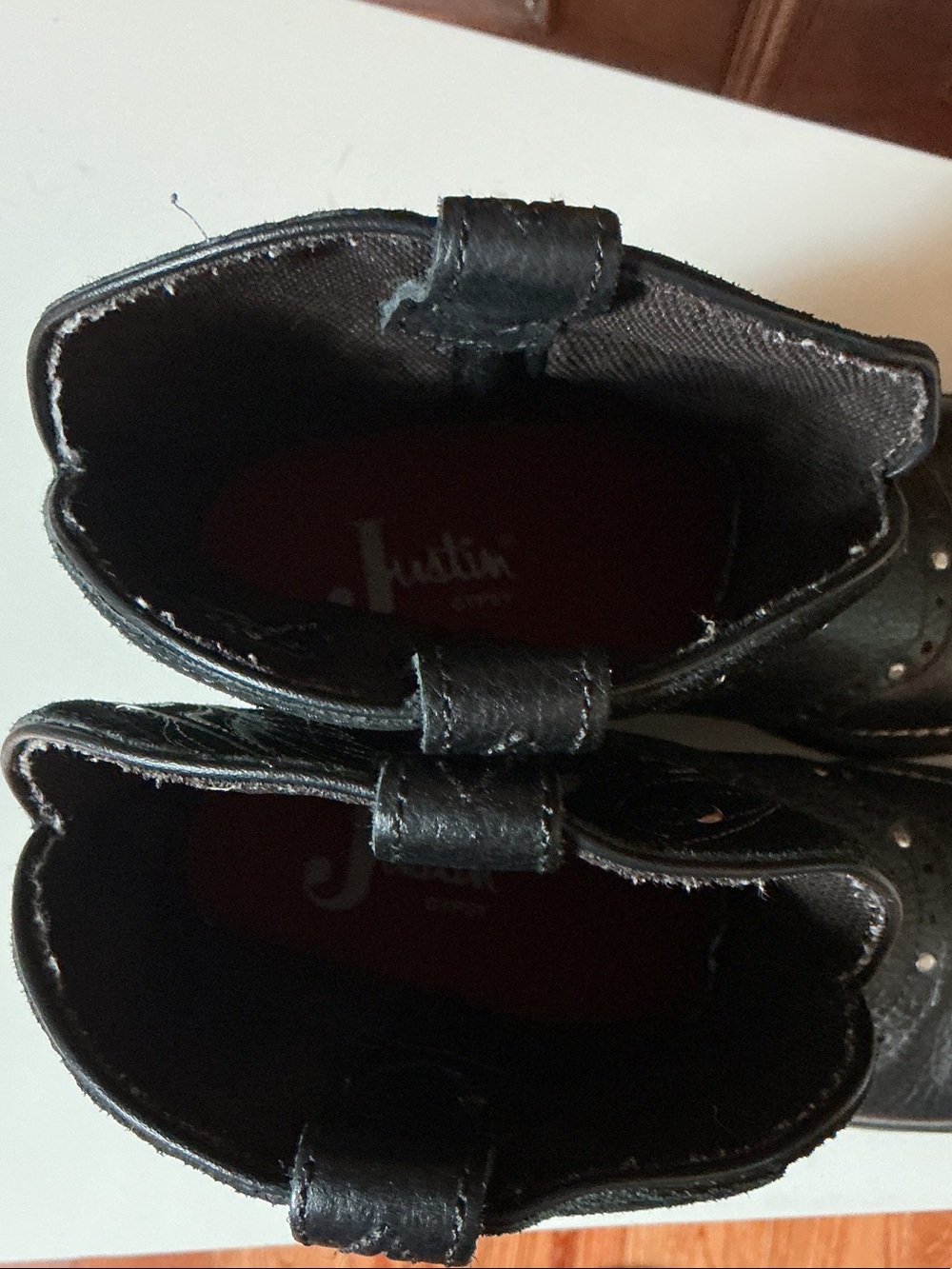 Justin Gypsy Boots Black Embroidered Western Ankle Boots - Picture 6 of 11